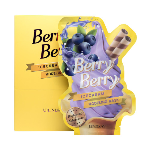 [LINDSAY] Icecream Modeling Mask #Berry Berry - 1pack (50gx5ea)