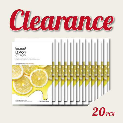 [THE FACE SHOP] Real Nature Face Mask #Lemon - 20pcs