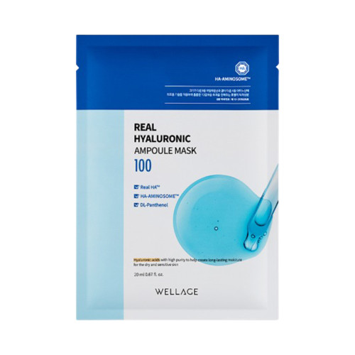 [WELLAGE] Real Hyaluronic Ampoule Mask - 1pcs