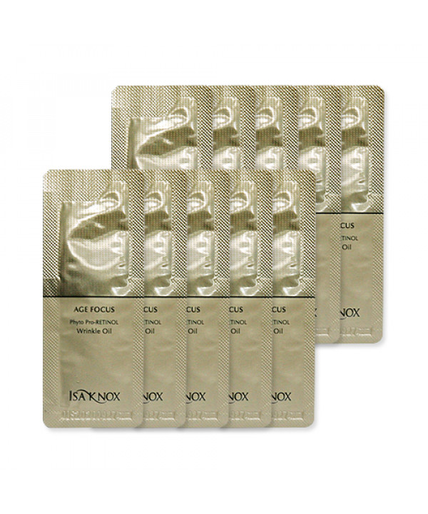 Age focus. Isa Knox age Focus Phyto Pro Retinol Wrinkle Serum Samples.