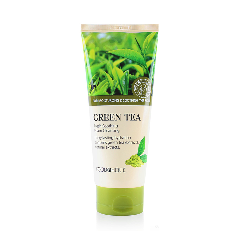 Green tea cleansing foam. Пенка FOODAHOLIC Green Tea. FDH nature пенка для лица FOODAHOLIC nature Foam Cleansing Green Tea (150ml). Пенка FOODAHOLIC Green Tea nature Cleansing. FOODAHOLIC пенка для умывания с экстрактом зеленого чая.