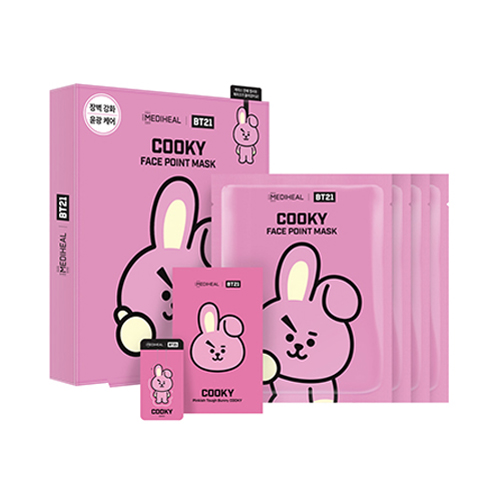 Download Mediheal Bt21 Face Point Mask 1pack 4pcspostcardbookmark PSD Mockup Templates