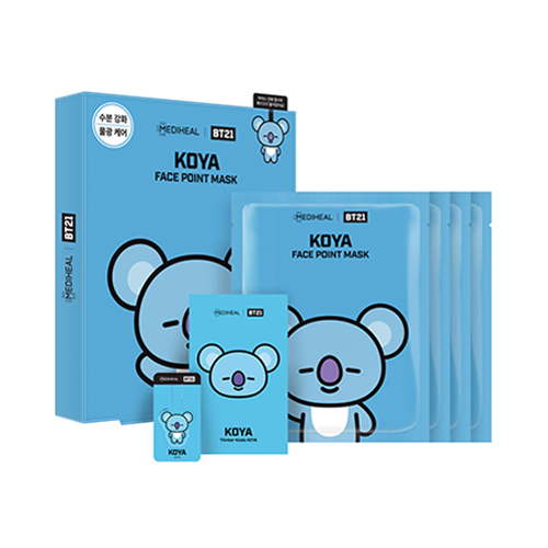 Download Mediheal Bt21 Face Point Mask 1pack 4pcspostcardbookmark PSD Mockup Templates